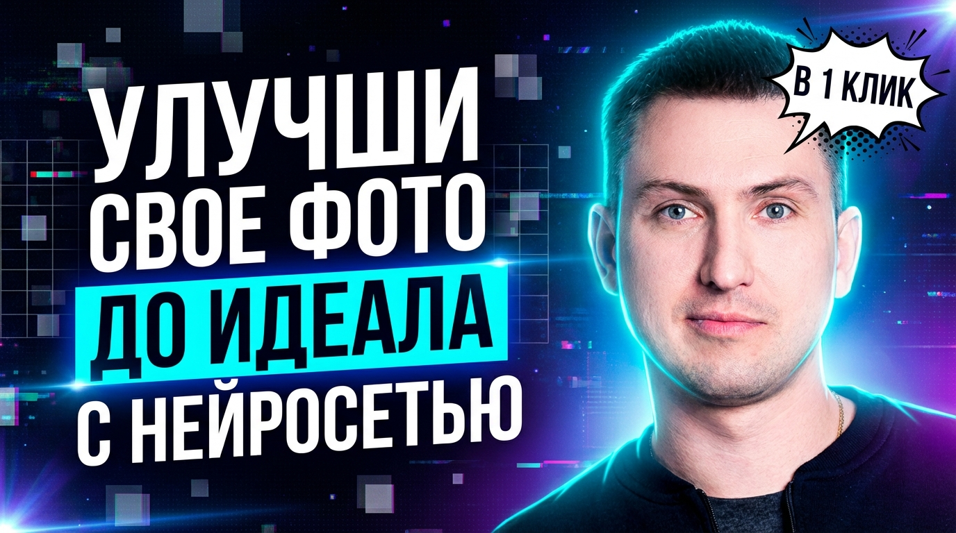 Процесс улучшения качества фотографии с помощью нейросети до уровня фотореализма