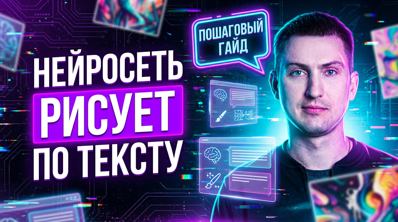 Процесс создания изображения нейросетью по текстовому описанию