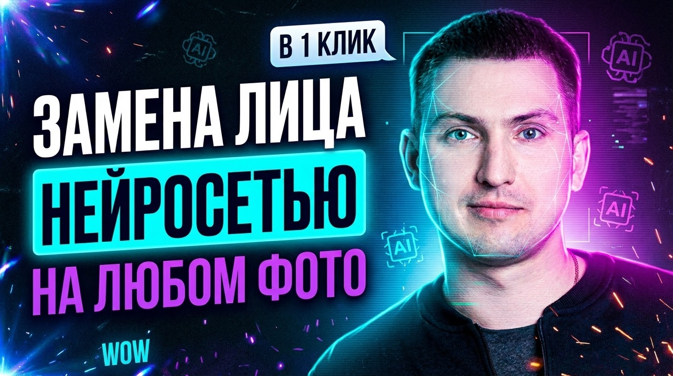 Генерация изображения с заменой лица через нейросеть по своему фото