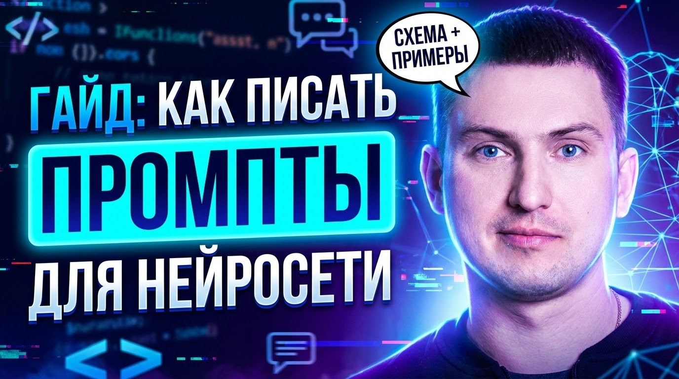 Схема написания эффективных промтов для нейросетей с пошаговыми примерами и инструкциями