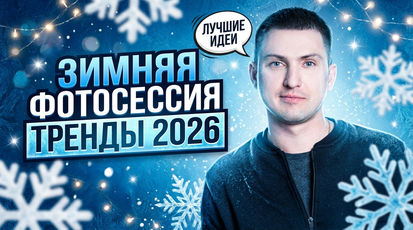 Зимняя фотосессия: тренды зима 2026 — идеи и примеры
