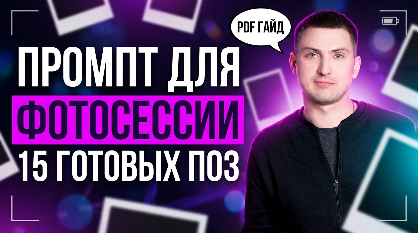 Промт для фотосессии: 15 готовых промтов для фото и поз