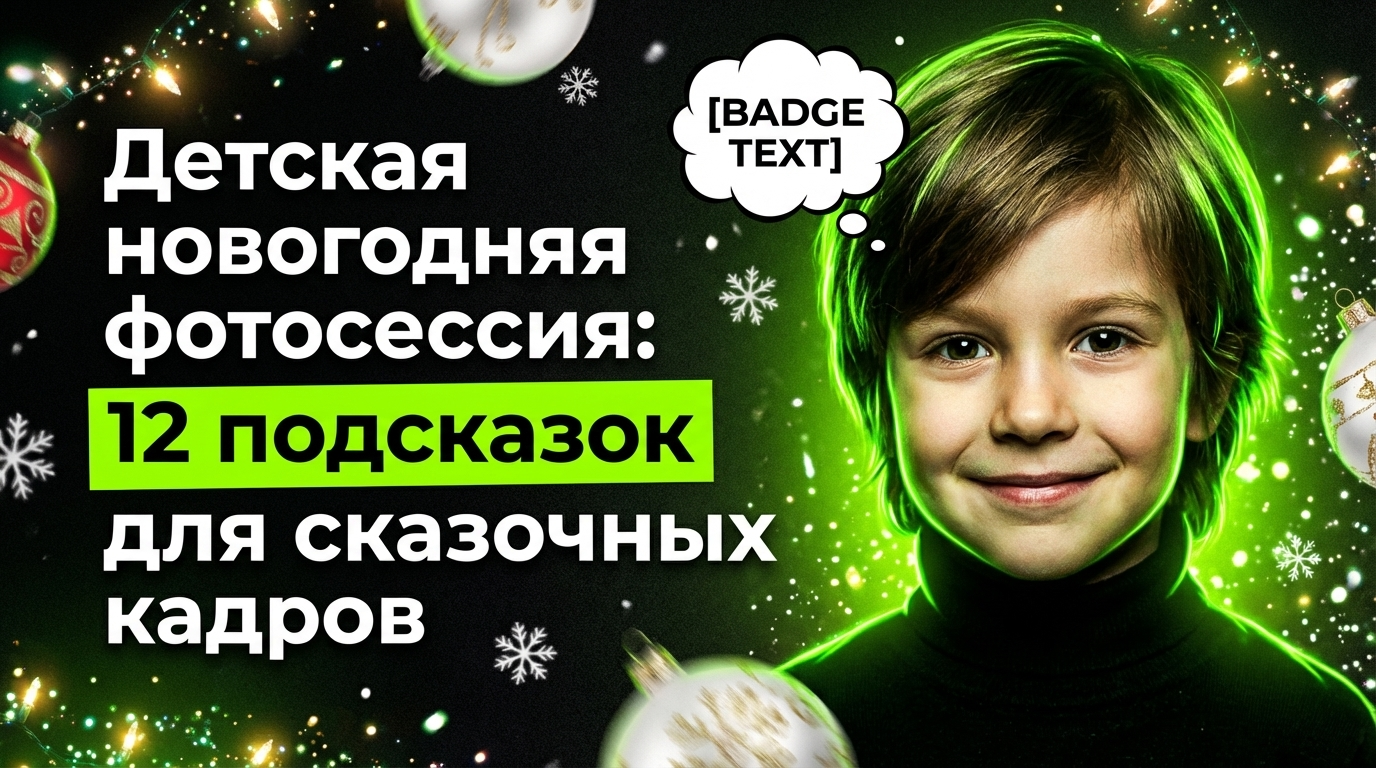 Новогодняя фотосессия детей: 12 промтов для сказочных кадров