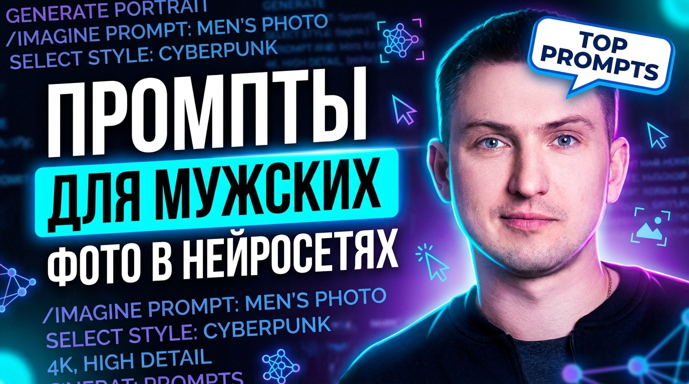 Промты для нейросети: лучшие идеи для обработки мужских фото