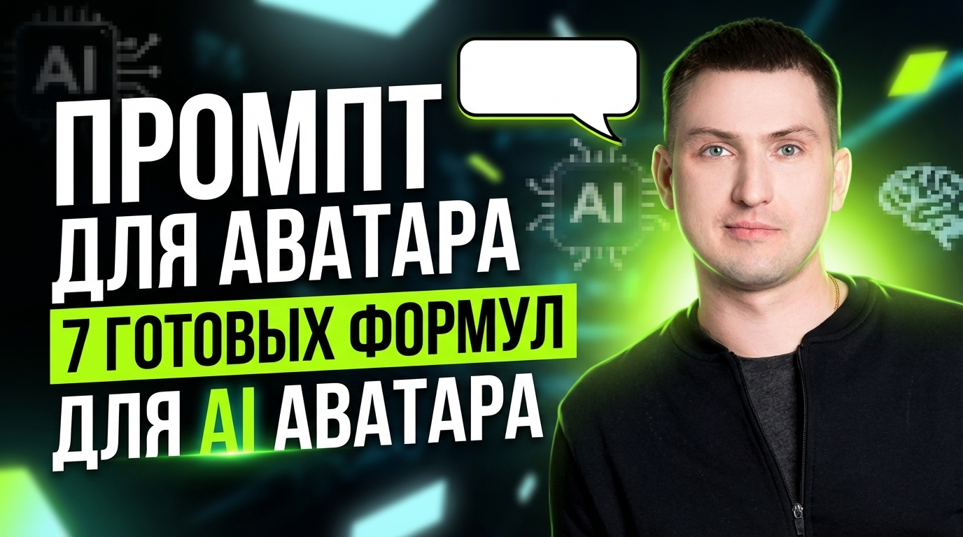 Промт для аватарки: 7 готовых формул для ИИ-аватара в нейросети