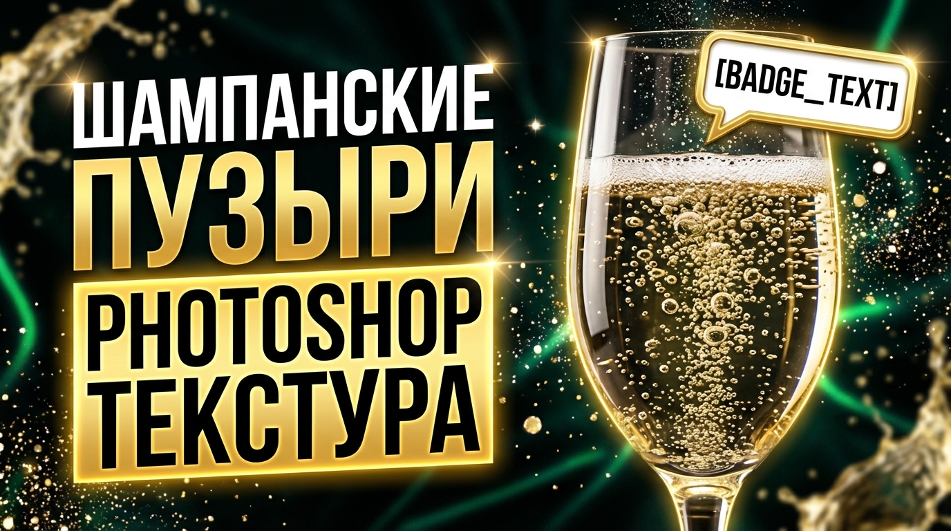 Пузырьки шампанского: макросъёмка бокала — текстура для Photoshop