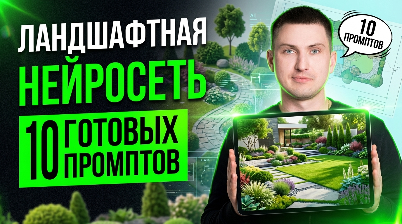 Нейросеть ландшафта: 10 готовых промптов для дизайна участка