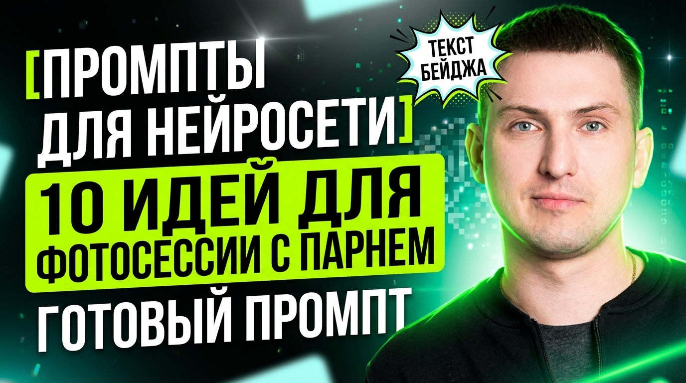 Промты для нейросети: 10 идей фотосессии с парнем — готовый промт