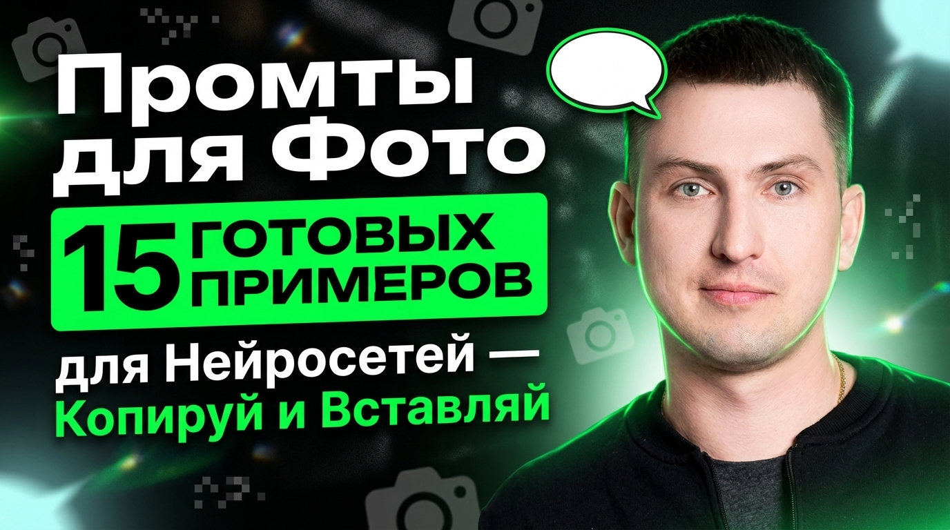 Промты для фото: 15 готовых примеров для нейросети — копируй и снимай