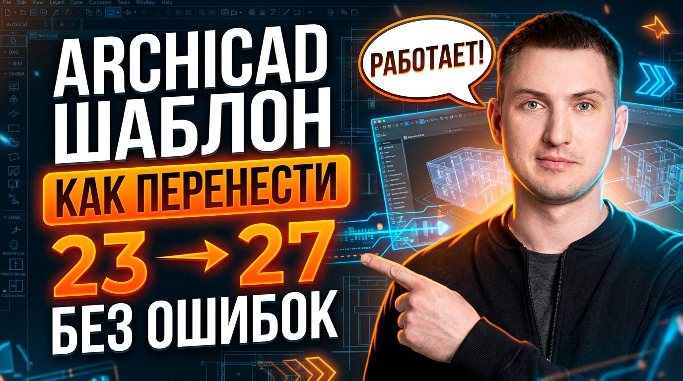 Шаблон Архикад: как перенести из версии 23 в Архикад 27 без ошибок