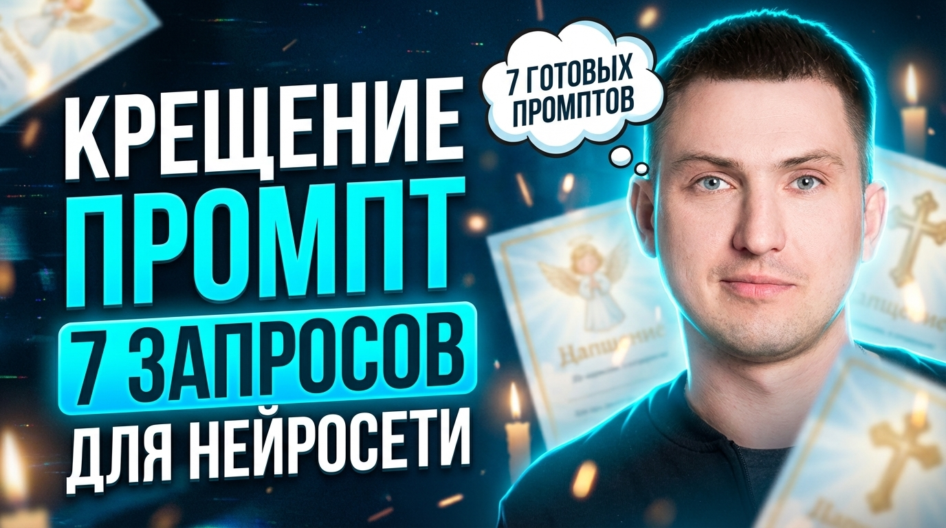 Промт крещение: 7 готовых запросов для нейросети — текст и открытка