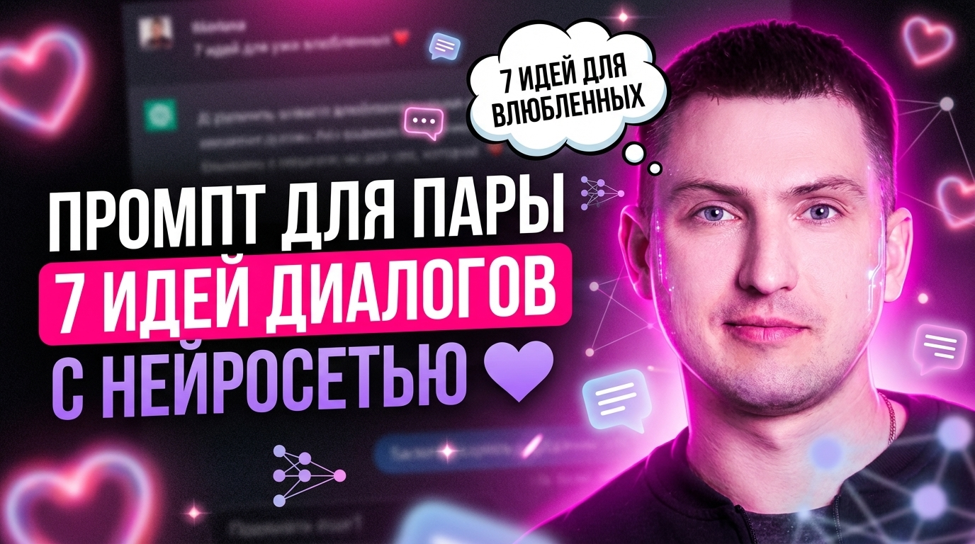 Промт для пары: 7 идей диалога с нейросетью для влюблённых