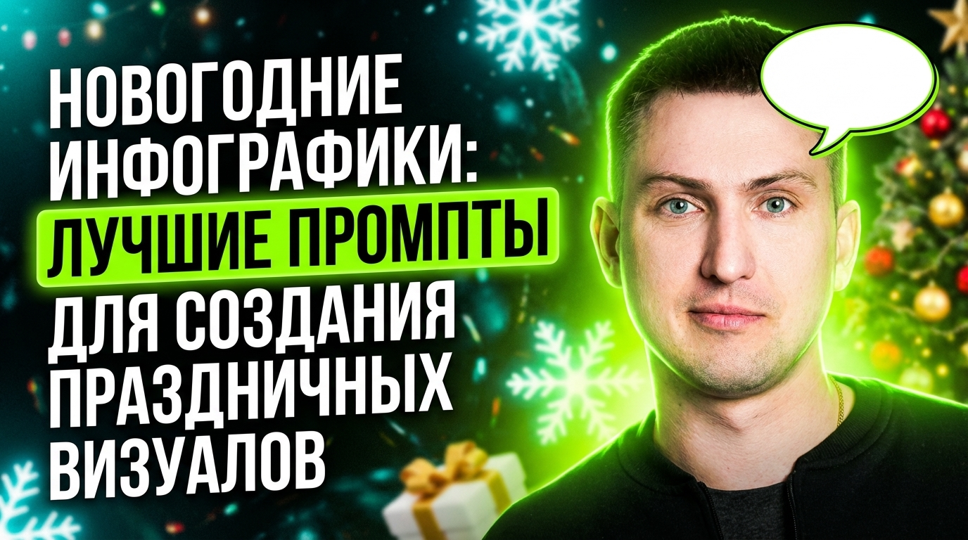 Новогодняя инфографика: лучшие промты для создания праздничных визуалов