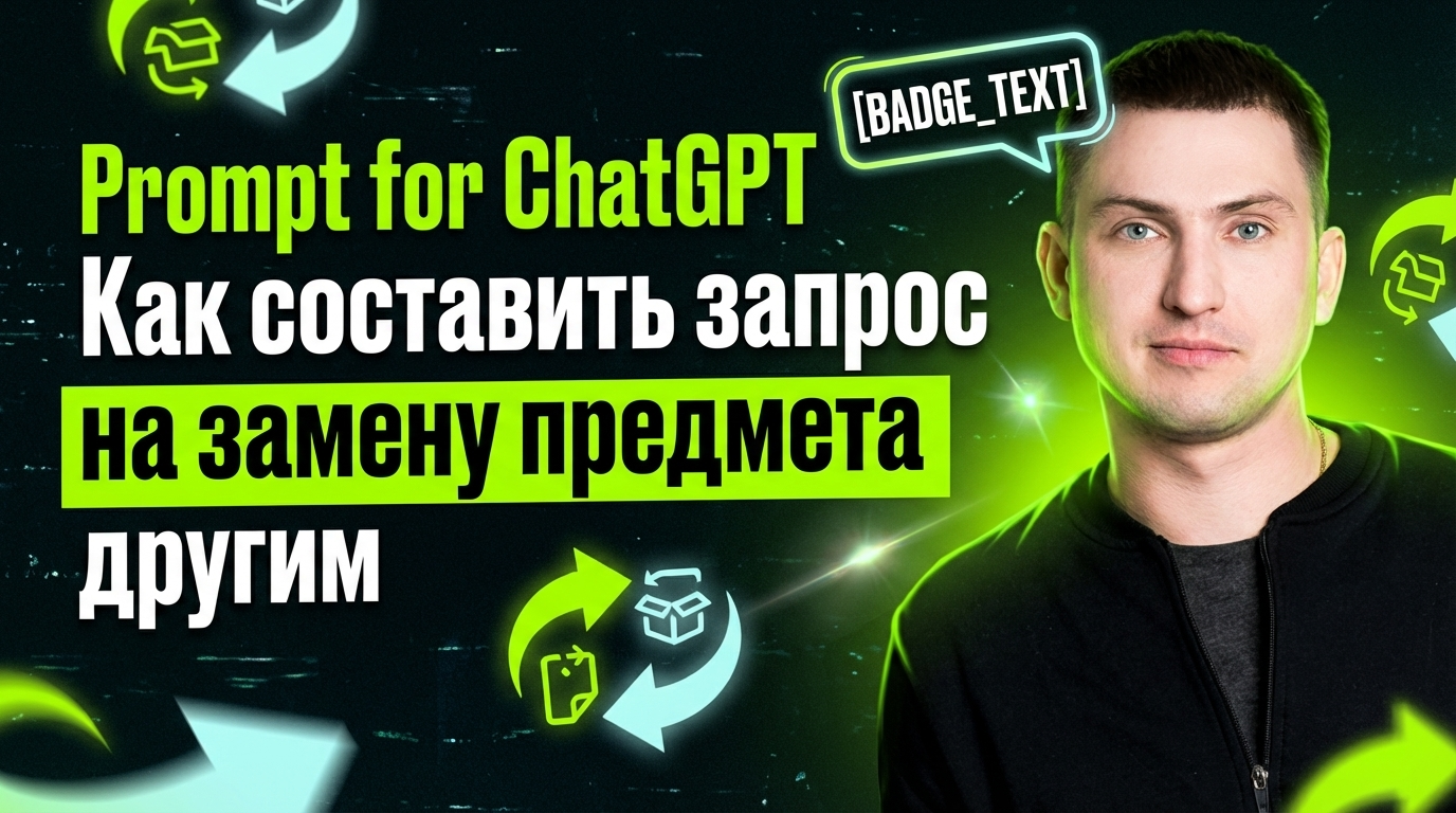 Промт для ChatGPT: как прописать запрос для замены предмета на другой